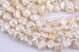 Natural 8-10mm Keishi Freshwater Pearl High Quality Flakes- Center Drilled Freshwater Pearl- 16 inch Strand