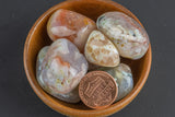 Natural Cherry Sakura Blossom Agate Tumbled Nuggets - .5 inch-1.5 inch Size