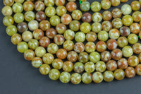 Olive Green Calcite Round Beads 4mm 6mm 8mm 10mm 12mm 15.5" Strand