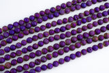 DRUZY AGATE Beads-- Metallic Purple- 8mm, 10mm, 12mm. Full 15.5 inch strand AAA Quality