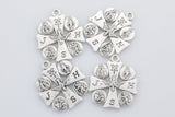 4 San Benito Saint Benedict Cross Pewter Charms - 24mm F36-41457