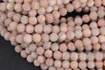 Natural Pink Moonstone Sunstone Beads Matte Round Beads - A Quality Full Strand, 6mm 8mm 10mm 12mm 15.5 - 16" AAA Quality AAA Quality