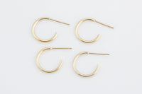 Gold Filled Stud Hoop Earing- 14/20 Gold Filled- Made in USA - 2 pieces per order- 1 pairs