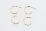 Gold Filled Stud Hoop Earing- 14/20 Gold Filled- Made in USA - 2 pieces per order- 1 pairs