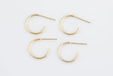 Gold Filled Stud Hoop Earing- 14/20 Gold Filled- Made in USA - 2 pieces per order- 1 pairs