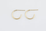 Gold Filled Stud Hoop Earing- 14/20 Gold Filled- Made in USA - 2 pieces per order- 1 pairs