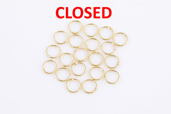 Jump Rings Closed Gold Filled Jump Rings 5mm 6mm Closed Jump Ring 20pcs