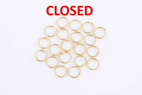 Jump Rings Closed Gold Filled Jump Rings 5mm 6mm Closed Jump Ring 20pcs