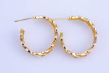 1 pairs 18kt Gold Hoop Stud Wire Earring, Earring 26mm