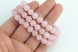 Natural Rose Quartz Bracelet Smooth Round Size 6mm and 8mm 7-7.5" Length Bracelet Crystal Bracelet