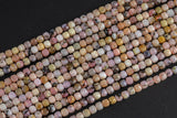 Natural Pink Opal Faceted Cube Beads Size 3mm or 4mm 15.5" Strand