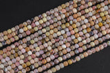 Natural Pink Opal Faceted Cube Beads Size 4-5mm 15.5" Strand