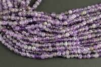 Natural Amethyst Moonstone Faceted Cube Beads Size 4-5mm 15" Strand