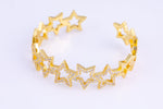 1 pcs 18kt Star CZ Gold Bracelet, Marine Bracelet, Stacking Bracelets, Bracelet Bangle, Gold Plated Bracelets