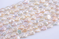 12mm to 13mm Coin Pearl Freshwater Pearl, Full strands