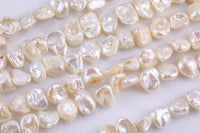 Natural 8-10mm Keishi Freshwater Pearl High Quality Flakes- Center Drilled Freshwater Pearl- 16 inch Strand