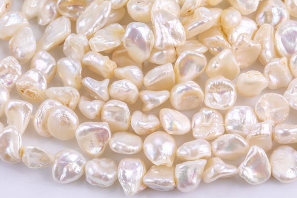 Natural 8-10mm Keishi Freshwater Pearl High Quality Flakes- Center Drilled Freshwater Pearl- 16 inch Strand