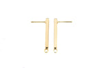 4pcs 14k Gold Plated Earring Sticks Bars Earring Findings 26mm 29mm