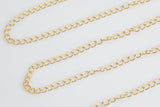 Gold Extender Chain Chain used for extender chains - Strong soldered links -2mm 3mm 4mm 1 yard