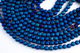 Natural DRUZY AGATE Beads-- Metallic Blue- 8mm, 10mm, 12mm. Full 15.5 inch strand Gemstone Beads