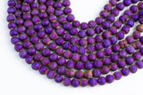 DRUZY AGATE Beads-- Metallic Purple- 8mm, 10mm, 12mm. Full 15.5 inch strand AAA Quality