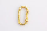 1 pc Dainty Gold Spring Gate Ring, Push Gate ring Charm Holder 14K Gold Clasp for Charm Holder Connector-10x20mm- Oval