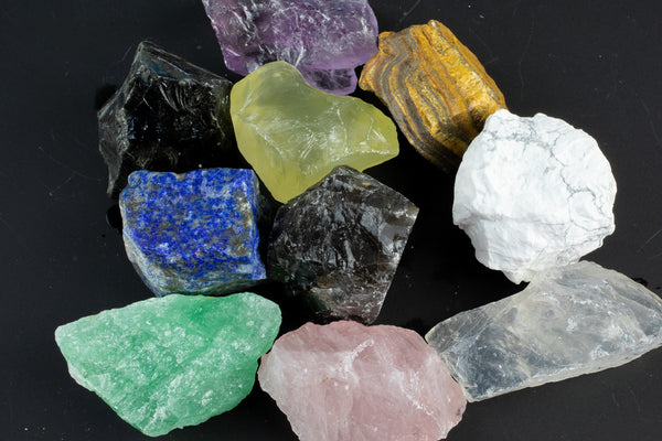 10 Chunky Chakra Stones Set (X-Large): 10 Natural Stones (Healing Stones, Rough Stones, Healing Crystals)