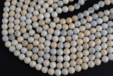 Natural Cream Tusk Jasper 6mm 8mm 10mm 12mm Round Beads Real Genuine Gemstone 15.5" Strand Gemstone Beads