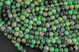 Natural Peruvian Turquoise Beads - Round - 6mm 8mm 10mm or 12mm - Full 15.5" inch strands Smooth Gemstone Beads