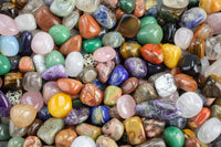 Premium One Pound Crystal Crystals Medium Tumbled Stones Beautiful Mix Chakra Stones Natural Carnelian Rose Quartz Green Aventurine - 1 lb