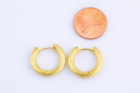 1 pair Many Sizes Thick Tube Hoops 18K Gold Hoops, Gold Hoop Earrings, Small Hoops, Hoop Earrings, Chunky Hoops -3mm thick