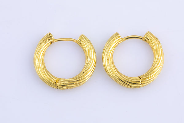 1 pair Many Sizes Thick Tube Hoops 18K Gold Hoops, Gold Hoop Earrings, Small Hoops, Hoop Earrings, Chunky Hoops -3mm thick