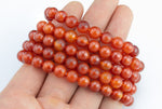 Carnelian Bracelet AAA 10mm Round Stretchy String Bracelet Natural Carnelian Bracelet 10 mm - Stone is AAA Quality Chakra Bracelets