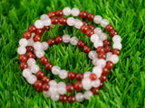 Carnelian Bracelet Rose Quartz 6mm Stretchy String Bracelet 6mm Natural Gemstone Bracelets Pre-charged Handmade Jewelry