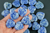 Sodalite Heart Hearts Healing Stone - Size approximately 30x30mm / 1" x 1" - Natural Gemstone Hearts