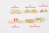 8pcs Matte Gold Earring Earrings stud findings High Quality Matte Gold Plating 8pcs/4 pairs