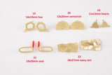 8pcs Matte Gold Earring Earrings stud findings High Quality Matte Gold Plating 8pcs/4 pairs