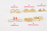 8pcs Matte Gold Earring Earrings stud findings High Quality Matte Gold Plating 8pcs/4 pairs