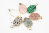 Marque Drop Gemstones - 22*36mm - Quartz, White Jade, Labradorite, Howlite, Strawberry Quartz, Malachite, Rose Quartz, Dalmatian Jasper
