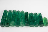 1 Pc Natural Green Fluorite Obelisk Tower Point wand healing crystal Kryptonite Green Fluorite