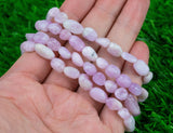 Kunzite Stretchy String Oval Bracelet Natural Crystal Gemstone Crystal Bracelets - Gemstone Nugget Bracelets Handmade Jewelry Bracelet