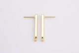 4pcs 14k Gold Plated Earring Sticks Bars Earring Findings 26mm 29mm