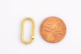 1 pc Dainty Gold Spring Gate Ring, Push Gate ring Charm Holder 14K Gold Clasp for Charm Holder Connector-10x20mm- Oval