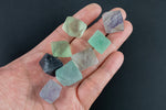 Medium Rainbow Fluorite Octahedron Crystals Cube Healing Chakra Stones about 0.8 across