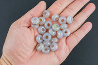 Gray Agate Pi Stone 14 mm Donut E51