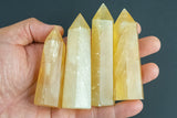 1 Pc Natural Yellow Calcite Obelisk Tower Point wand healing crystal Towers