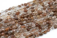 Natural Rutilated Quartz Nuggets Beads -16 Inch strand - Wholesale pricing AAA Quality- Full 16 inch strand Gemstone Beads