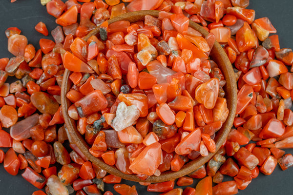 Mini Natural Carnelian Tumbled Nuggets Around .25-.5 Inches