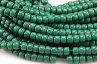 8mm Crystal Barrel -2 or 5 or 10 STRANDS- 16 Inch Strand- Teal Green