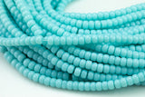 6mm Crystal Roundel -2 or 5 or 10 STRANDS- 16 Inch Strand- Blue Aqua